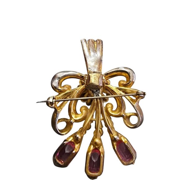 Vintage Early Well Made Floral Brooch (A8673) - Picture 4 of 5